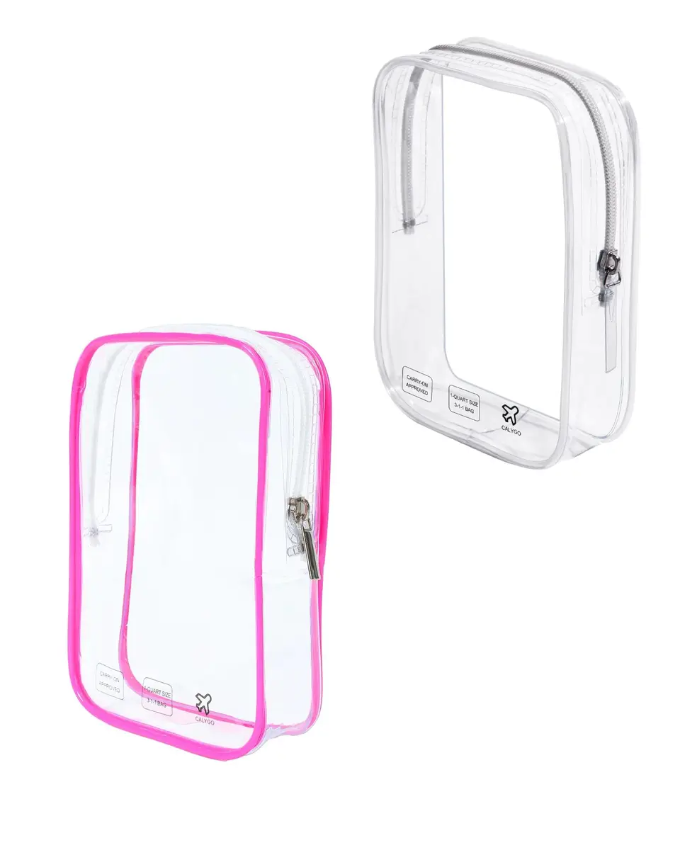 CALYGO Clear Cosmetic Case 1 Quart (156 ml) | TSA Approved Travel Bag for Liquids - main product image