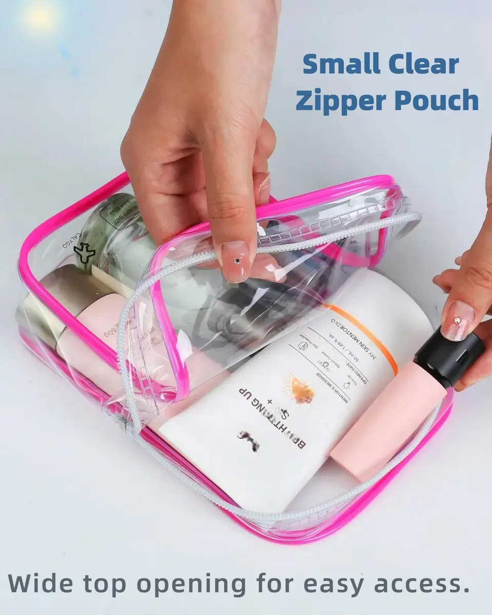 CALYGO Clear Cosmetic Case 1 Quart (156 ml) | TSA Approved Travel Bag for Liquids - view 3