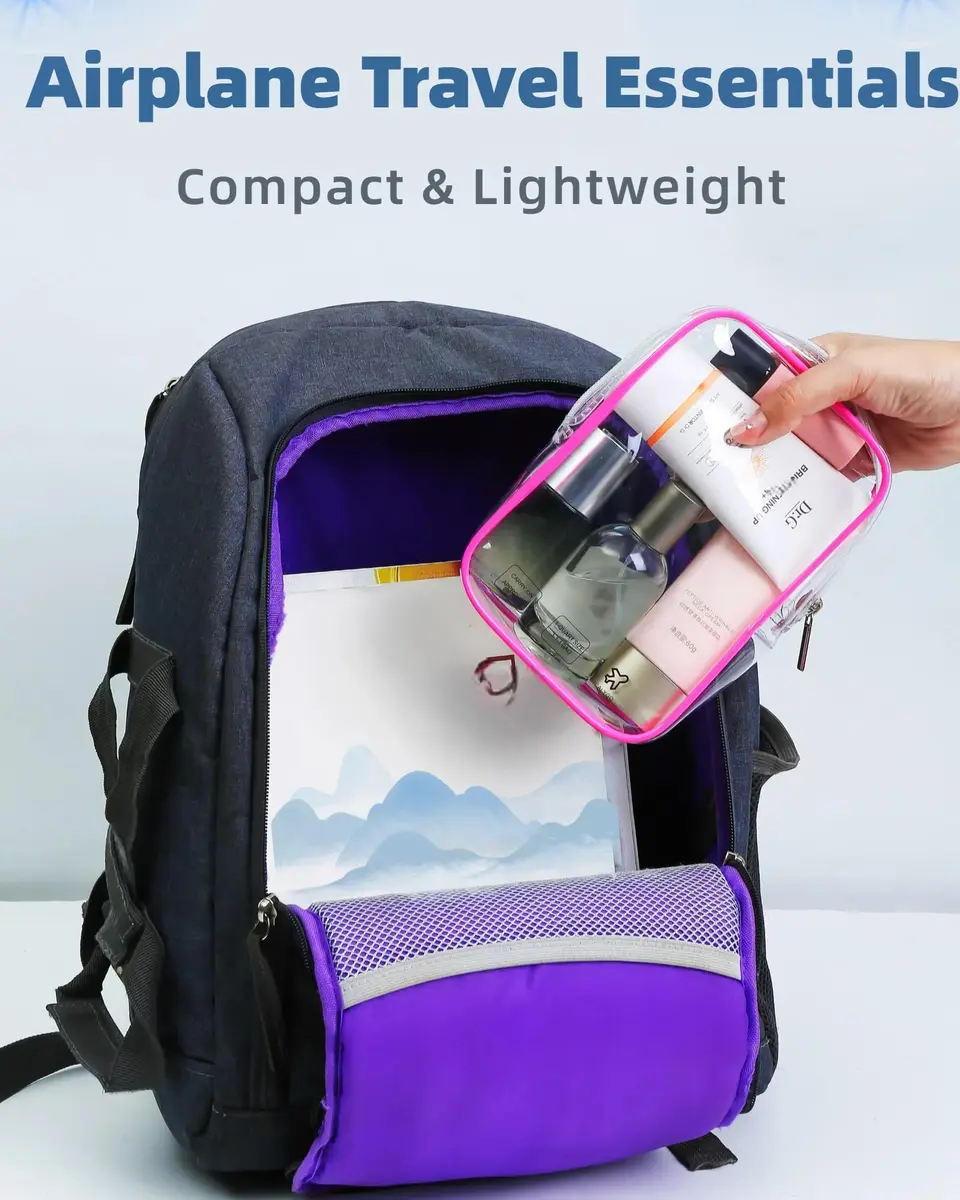CALYGO Clear Cosmetic Case 1 Quart (156 ml) | TSA Approved Travel Bag for Liquids - view 4