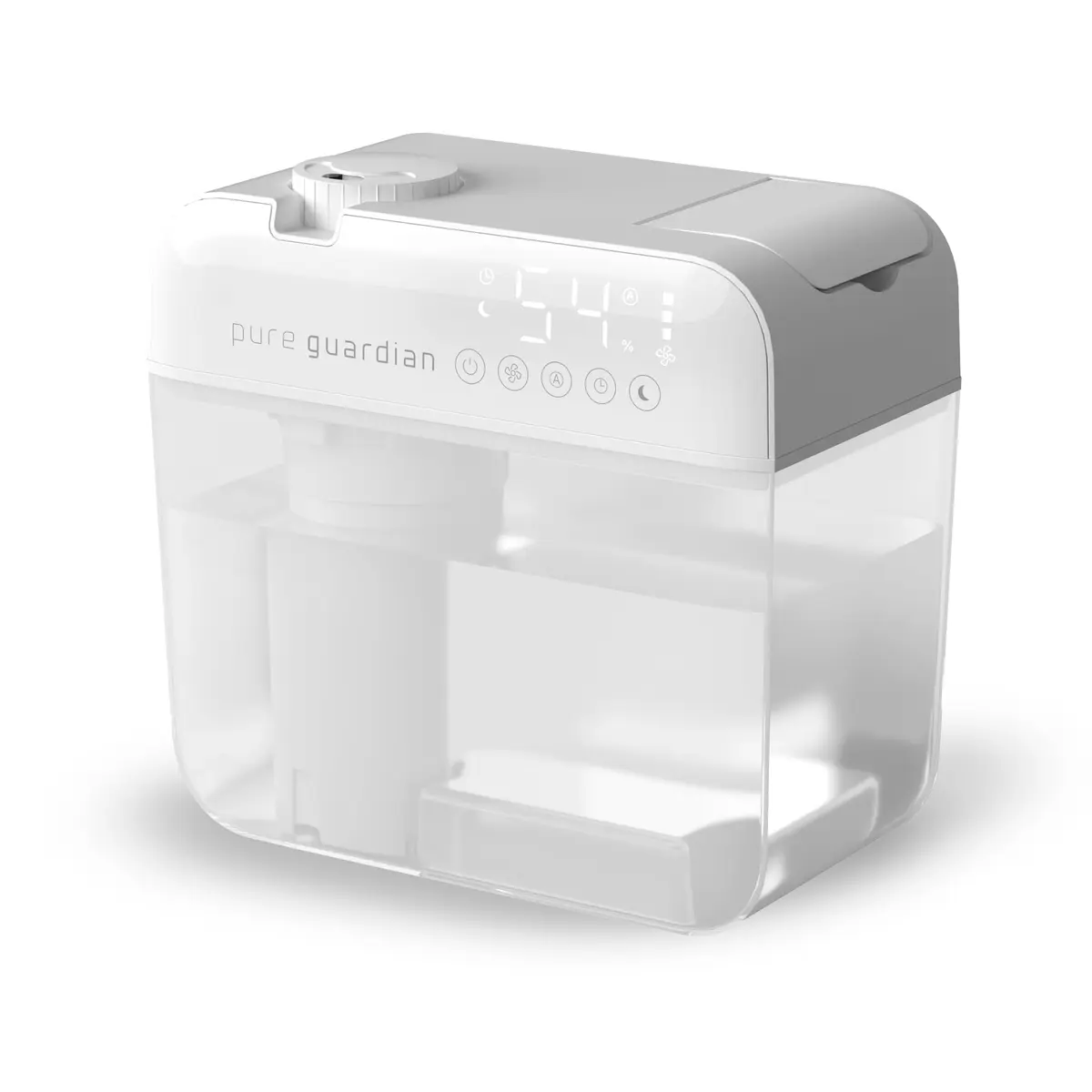 PureGuardian 1 Gallon Ultrasonic Humidifier | 48-Hour Run, Humidistat, Filter-Free, White - main product image
