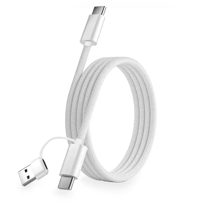TOP-UP 2 in 1 USB to USB C Cable 3FT, 60W Braided Type C Charger Cord | Fast Charging & Durable - view 2