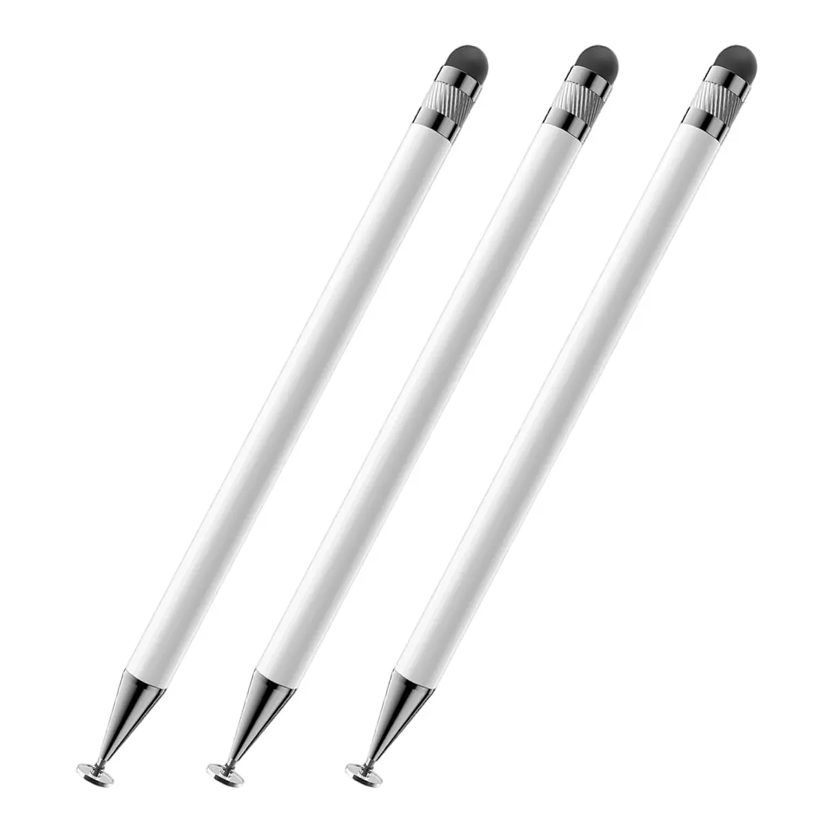 SKYPIA White 3 Pack Stylus Pen for Touch Screen | Precise, Durable & Compatible with iPhone, Android Tablets & iPads - main product image