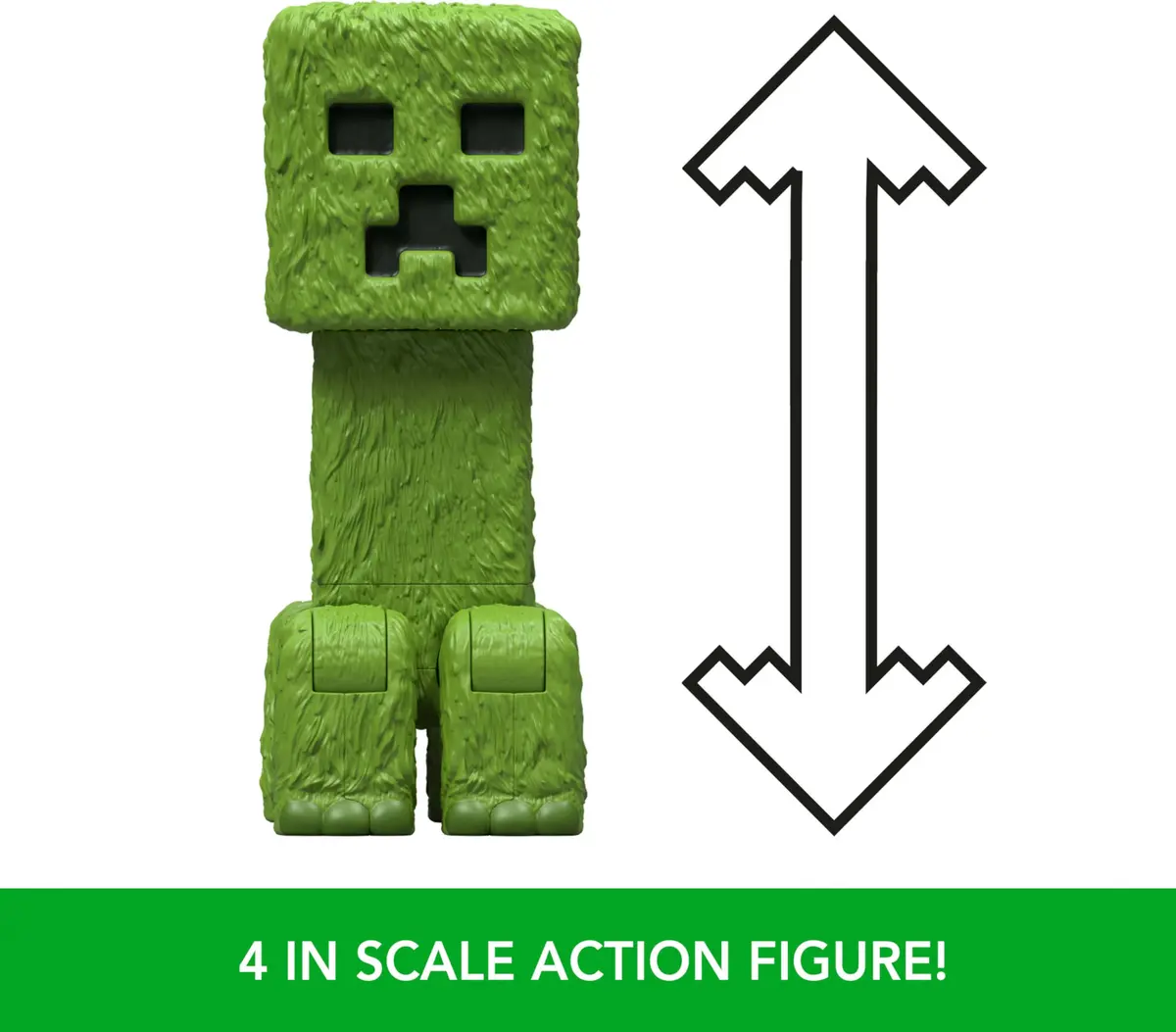 Mattel Minecraft Creeper Action Figure & Accessories Set 10.16cm (4-inch) | Posable Video Game Collectible - view 3