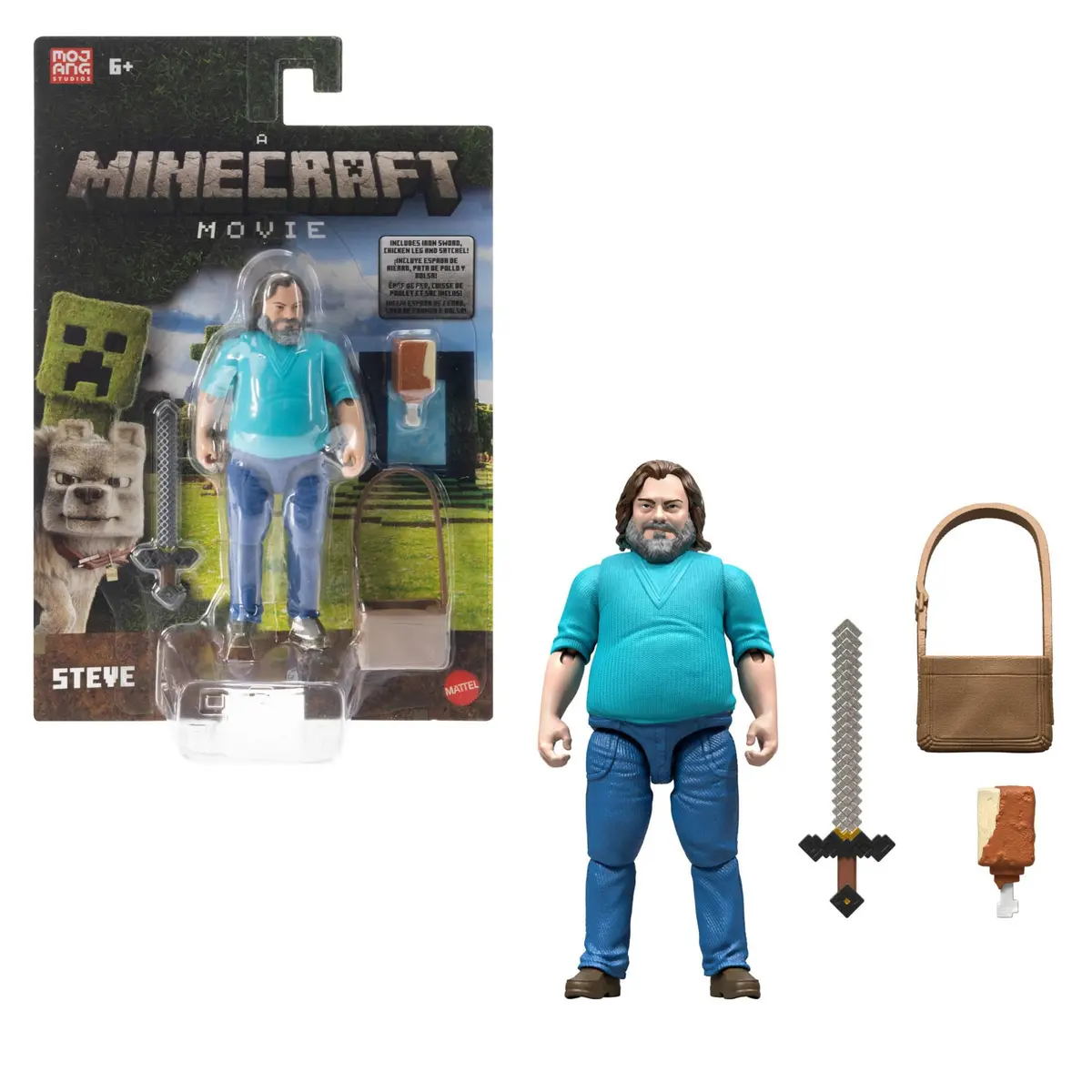 Mattel Minecraft Action Figure & Accessories Set (4 inches / 10.16 cm) | Authentic Movie Collectible - main product image