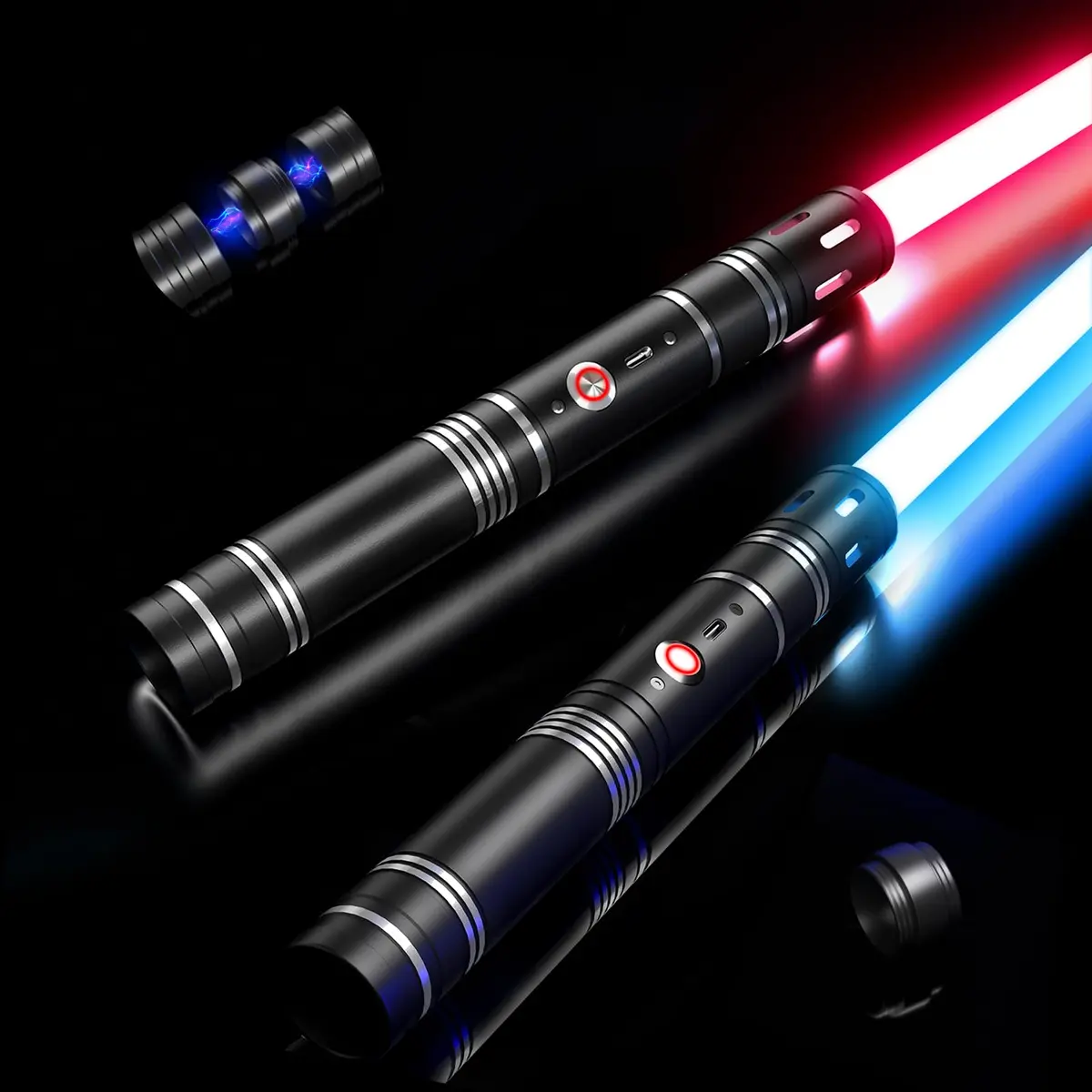 Viglaschill Silver Lightsaber for Dueling | 20 Colors, 6 Modes, Rechargeable, 6-Hour Use - main product image