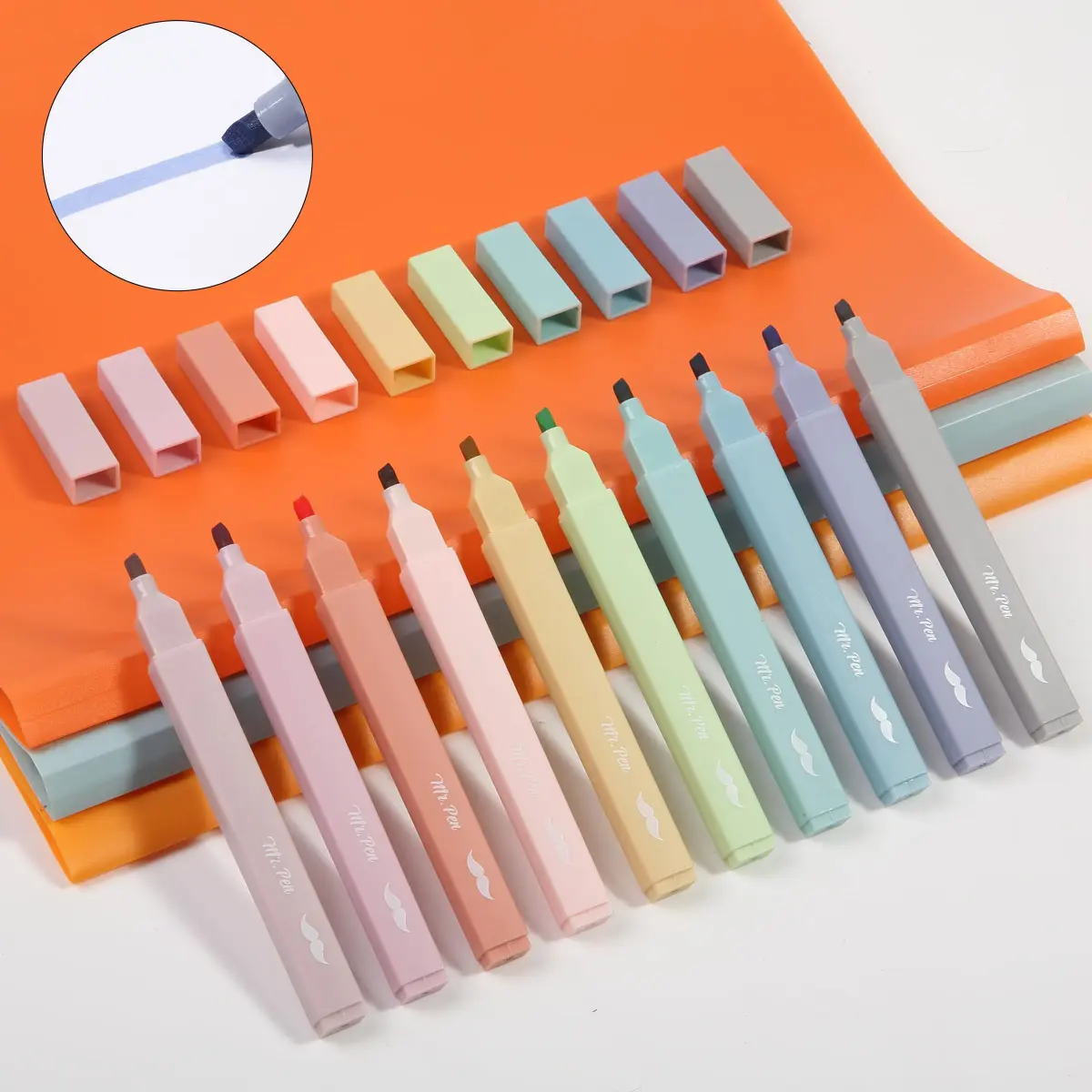 Mr. Pen Aesthetic Highlighters No Bleed, 10 Pack, Assorted Retro Colors | Chisel Tip, Fast Dry, Journaling Supplies - view 7