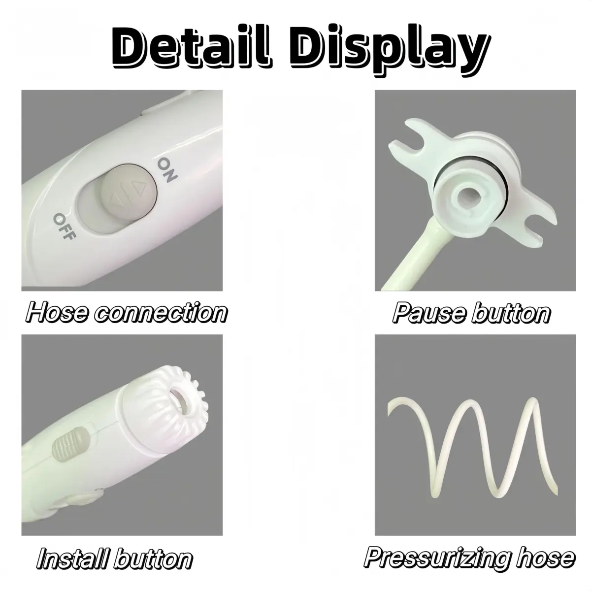Yooreps Replacement Hose and Handle for Waterpik WP-100 WP-140 Series | Compatible with WP-660 WP-900 Models - view 2