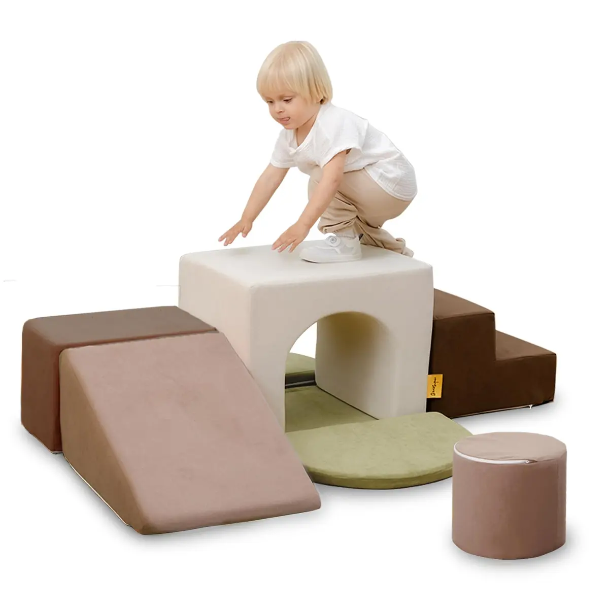 BanaSuper Kids Foam Climbing Blocks Playset 7PC | Indoor Soft Toy for Toddlers & Babies - main product image