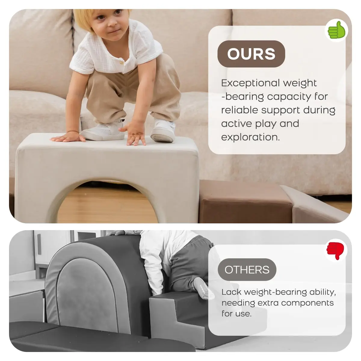 BanaSuper Kids Foam Climbing Blocks Playset 7PC | Indoor Soft Toy for Toddlers & Babies - view 6
