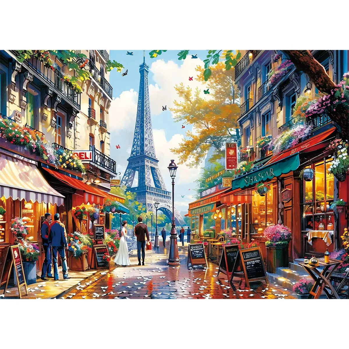 Edsjegn 1000 Pieces Puzzle - Charming Paris Scene | Challenging Family Game (70-120 chars) - main product image