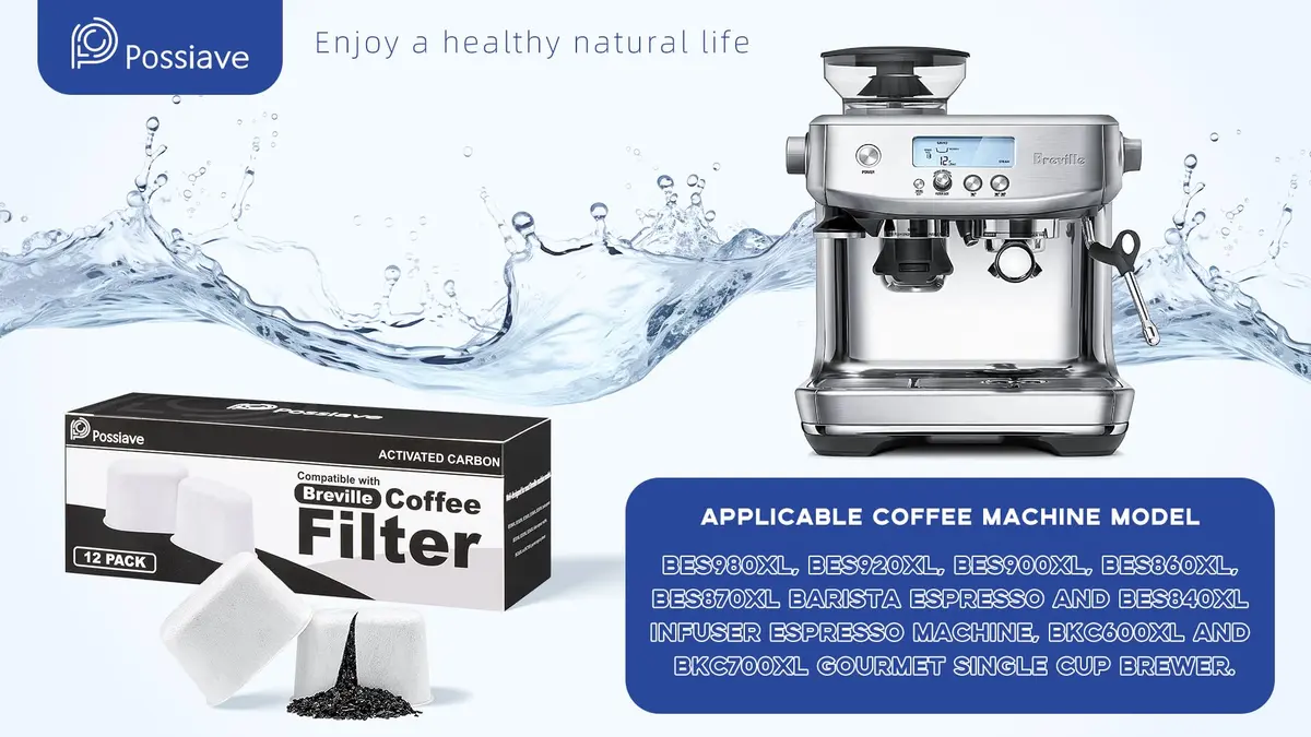 Possiave 18-Pack Water Filters Compatible with Breville BWF100 Machines | Improve Water Quality & Flavor - view 7