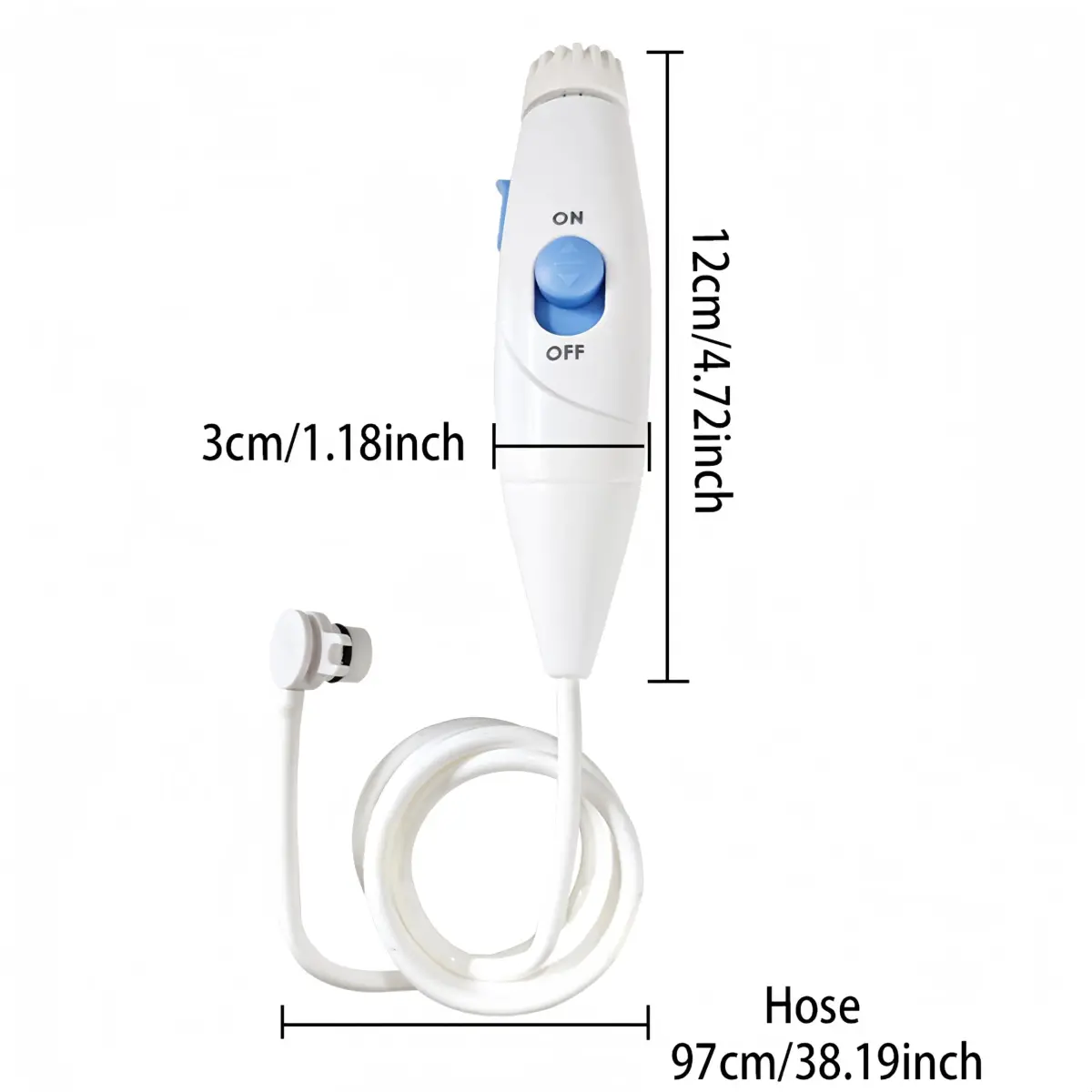 Yooreps Replacement Hose and Handle for Waterpik WP-100 WP-140 Series 11.5cm (4.53") Blue | Compatible Oral Irrigator Part - view 3