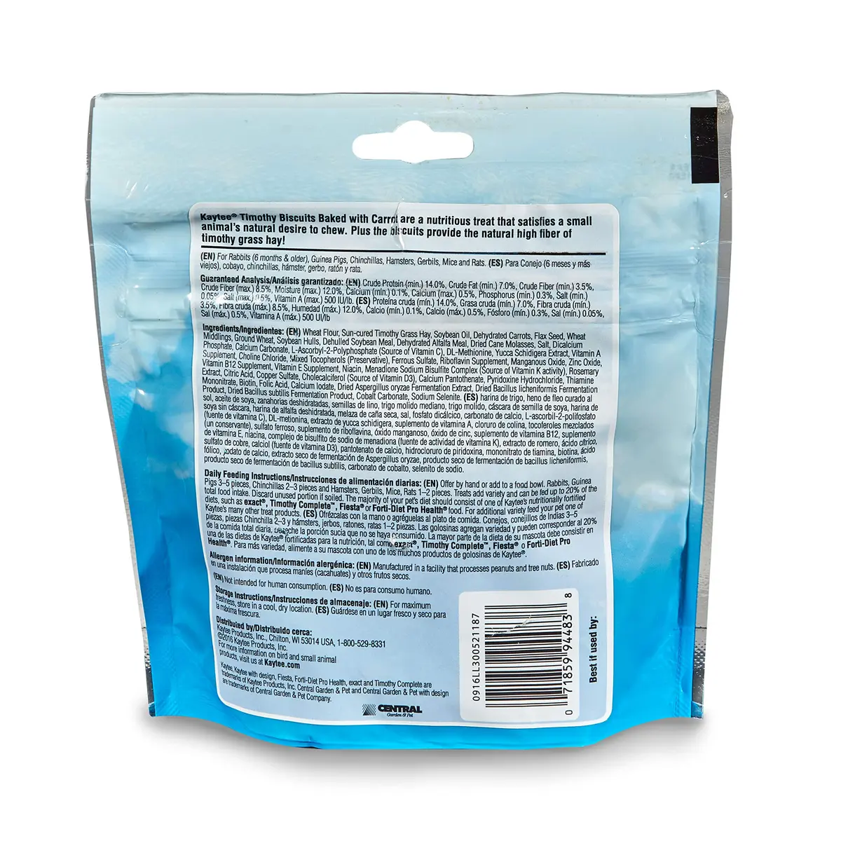 Kaytee Timothy Biscuits Baked Treat for Small Animals Carrot 227 g (8 oz) | Supports Dental Health - view 2