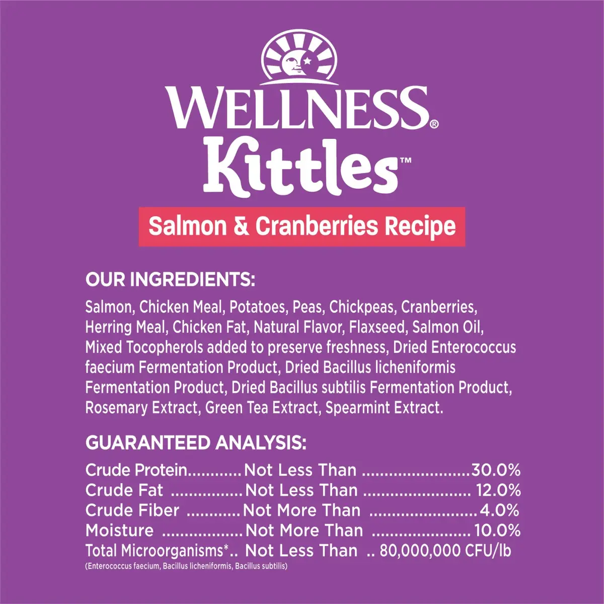 Wellness Kittles Crunchy Natural Grain Free Cat Treats, Salmon & Cranberries Recipe, 4 oz (Pack of 2) - view 6