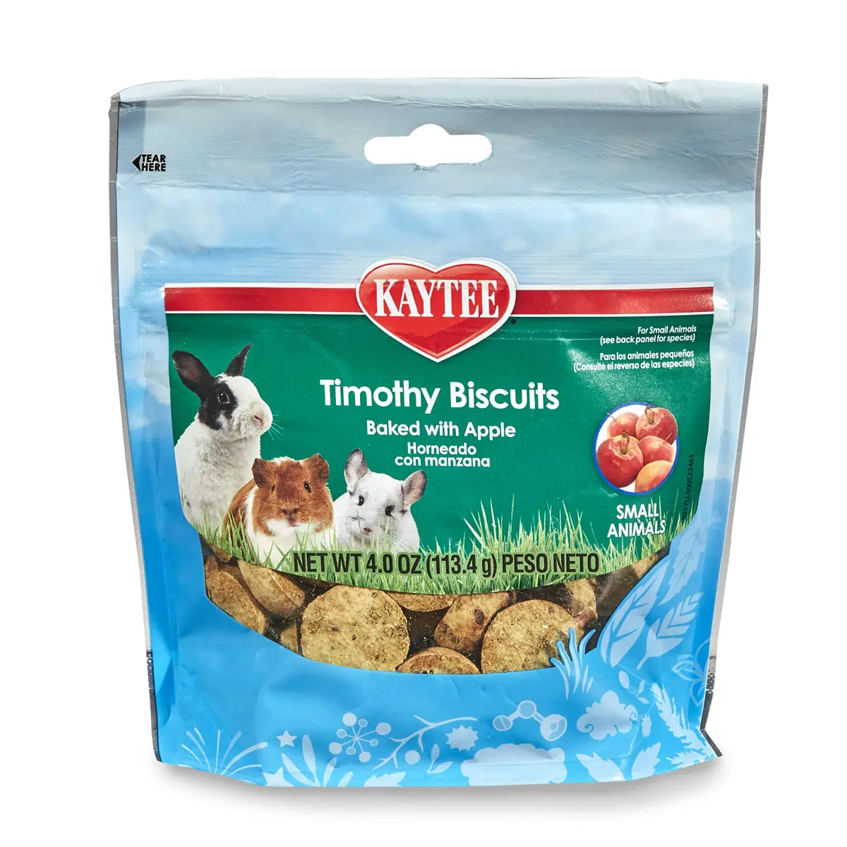 Kaytee Timothy Biscuits Baked Treat for Small Animals, Apple Flavor, 8 oz (Pack of 2) | High Fiber Dental Chews for Rabbits & Guinea Pigs - view 7