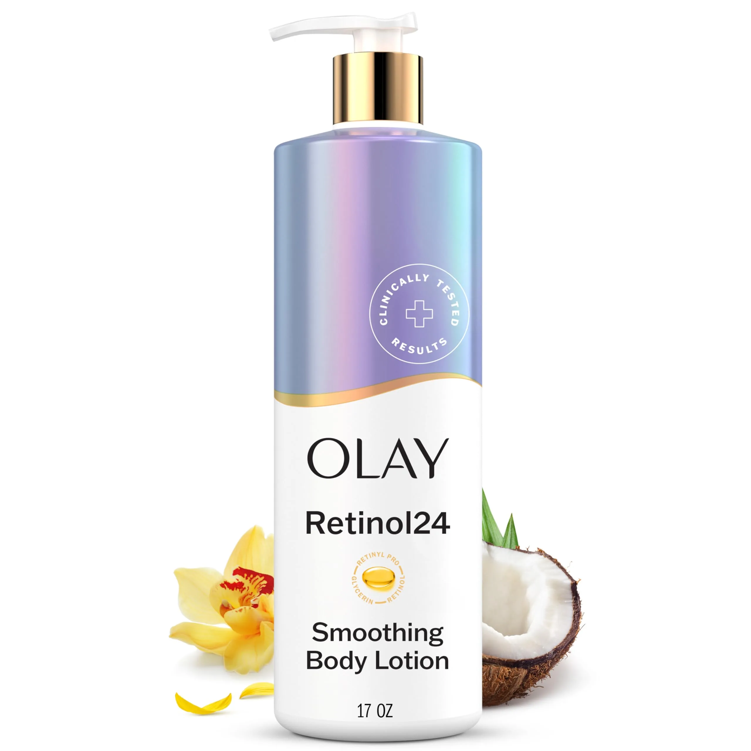 Olay Smoothing Body Lotion with Retinol Serum, 505ml (17 fl oz) | Visibly Smoother Skin - main product image