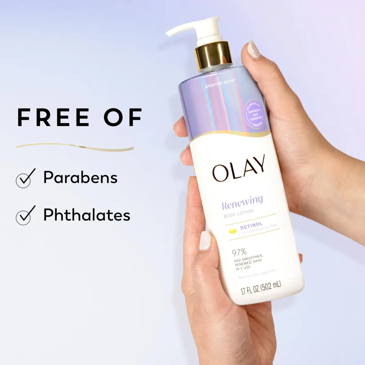 Olay Smoothing Body Lotion with Retinol Serum 502ml (17 fl oz) | Visibly Smoother Skin, 24hr Moisture, Vitamin B3 - view 7