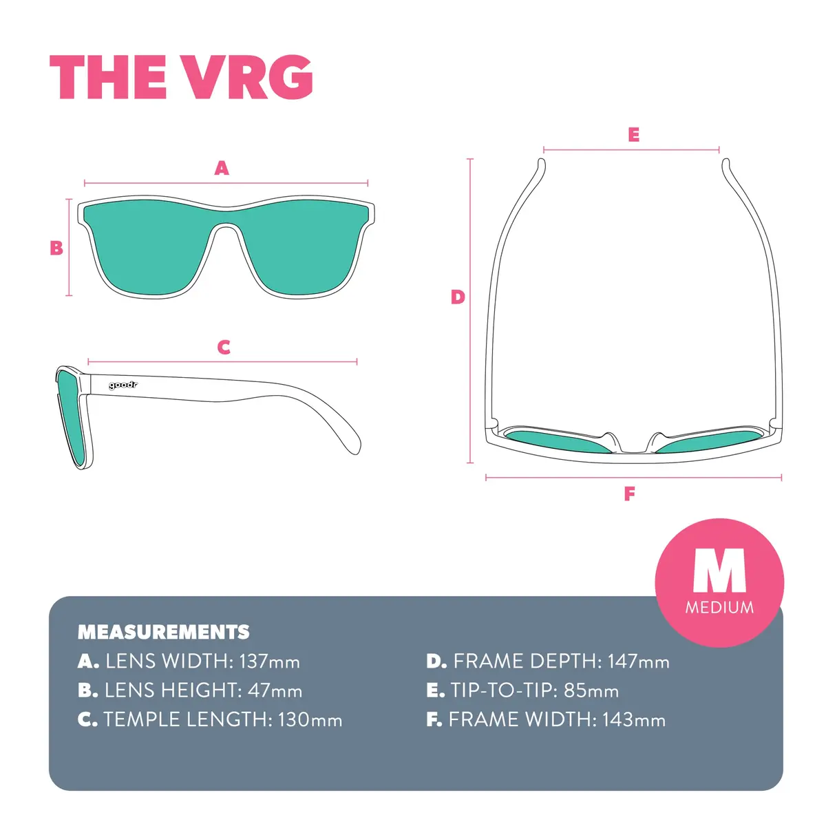 goodr Voight-Kampff Vision Polarized Sunglasses, Medium Sized | UV400 Protection, No Slip & No Bounce - view 6