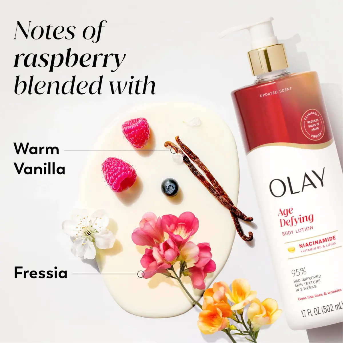 Olay Age Defying & Hydrating Body Lotion with Niacinamide Serum 503ml (17 fl oz) | 24hr Moisture for All Skin Types - view 5
