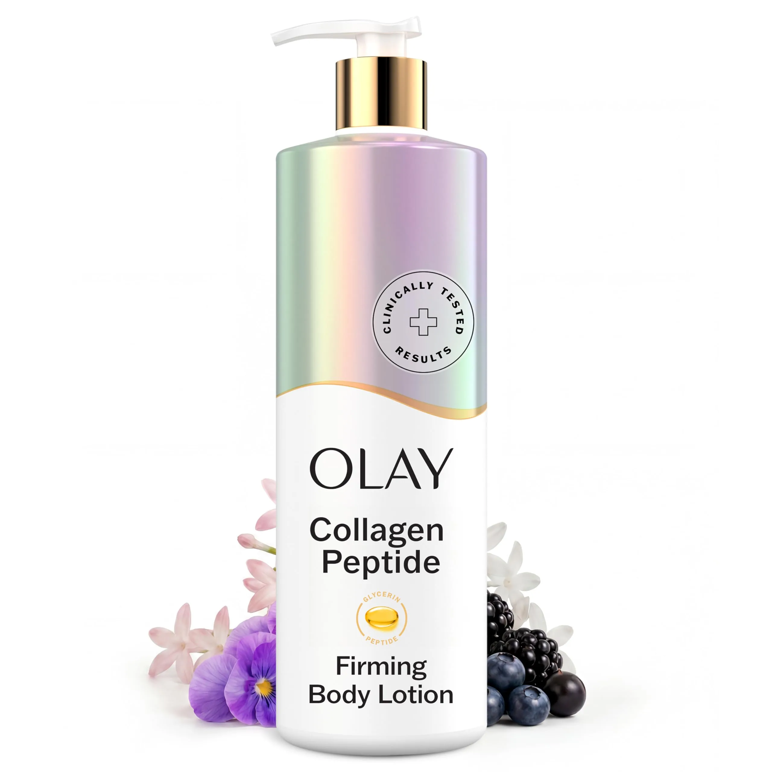Olay Firming Body Lotion with Collagen Peptide & Niacinamide, 500 ml (17 fl oz) | Visibly Firmer Skin, 24hr Hydration - main product image