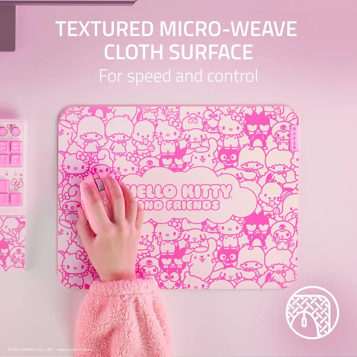 Razer Gigantus V2 Gaming Mouse Pad M Hello Kitty & Friends Edition | Textured Micro-Weave Cloth Surface - view 2