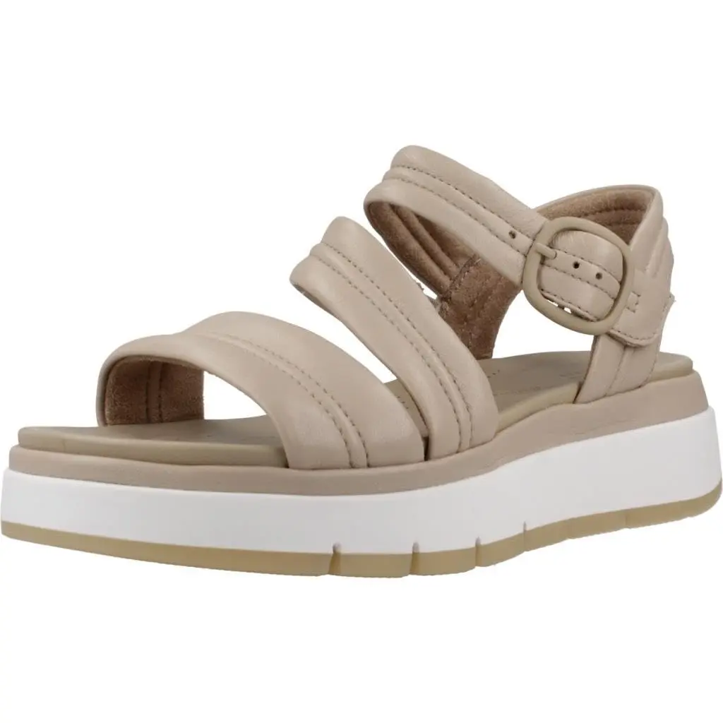 Clarks Women's Modern Sandal, Sand Leather, 8 | Breathable Leather & Classic Look - main product image
