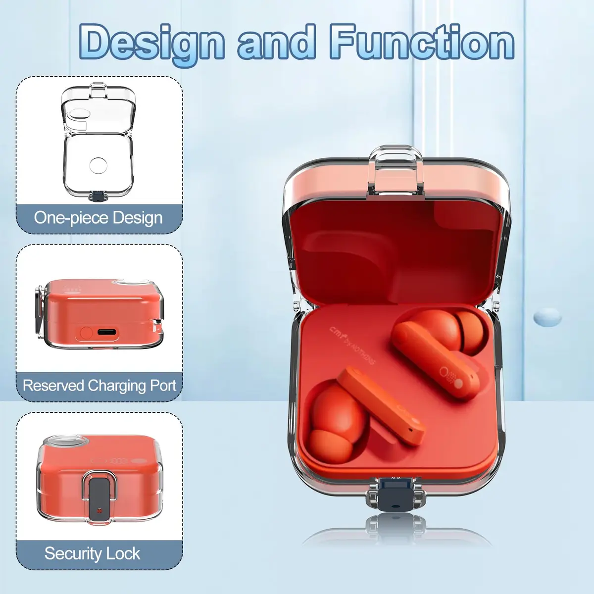 POZCIS CMF Buds Case Cover Hard PC Shell Clear | Protective Earbuds Case with Lanyard - view 5