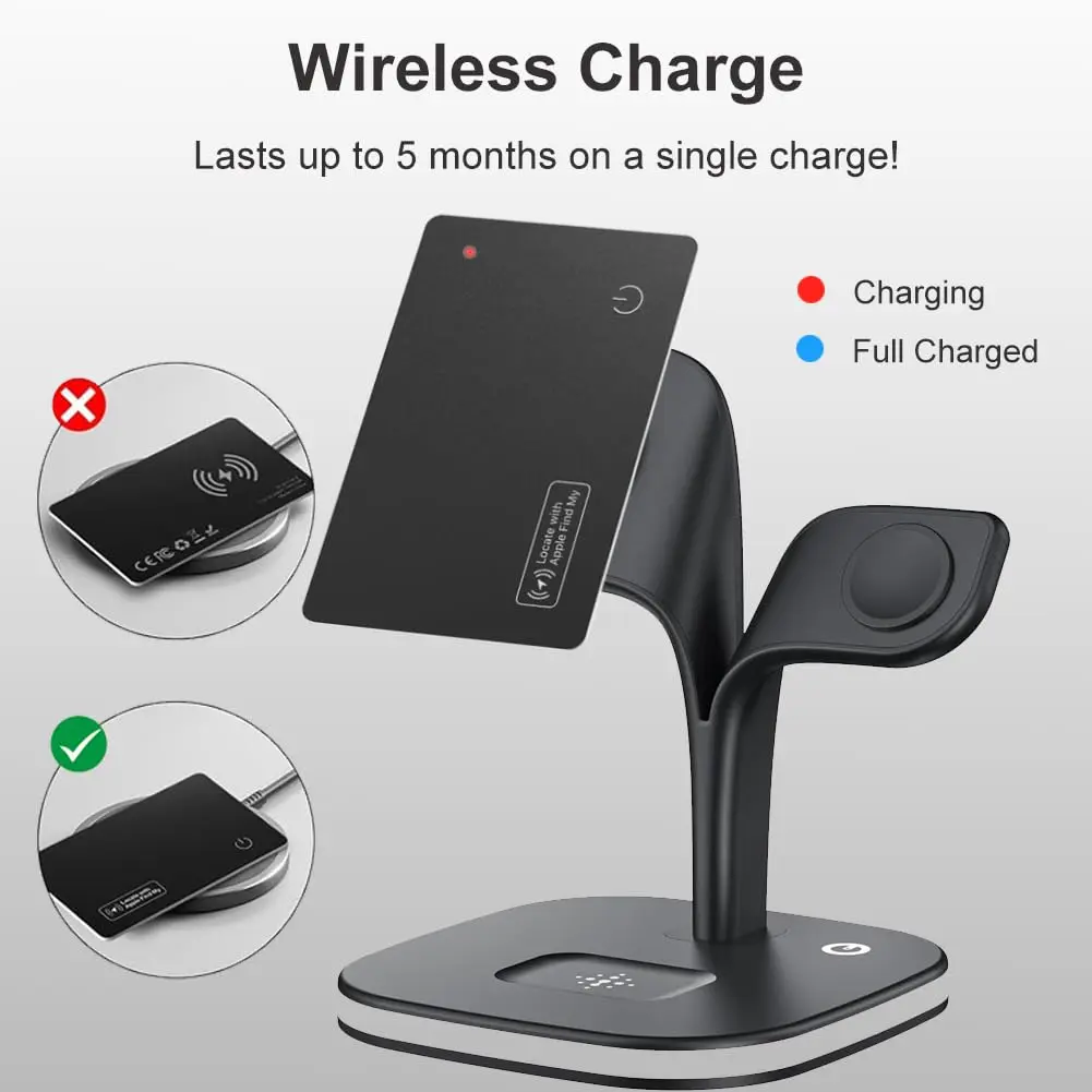 YAOTE Ultra-Slim Wallet Tracker Card, Rechargeable 1.8mm | Apple Find My Compatible - view 7