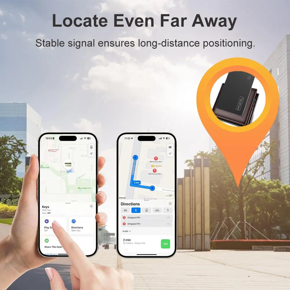 YAOTE Ultra-Slim Wallet Tracker Card, Rechargeable 1.8mm | Apple Find My Compatible - view 4
