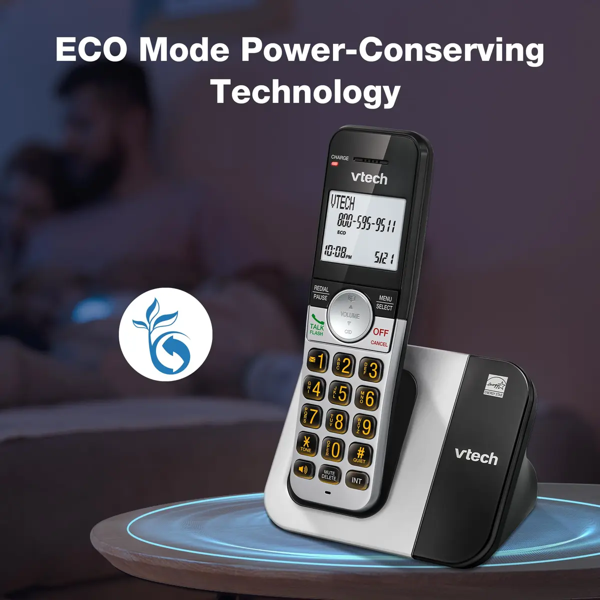 VTech DECT 6.0 Cordless Phone VG231 | Interference-Free Sound, Large Backlit Display, Big Buttons, Caller ID, Speakerphone - view 8
