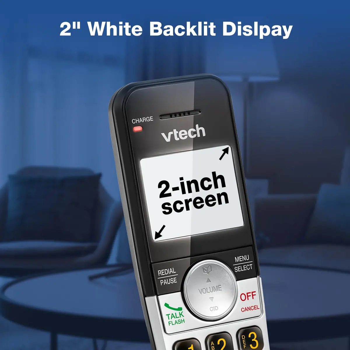 VTech DECT 6.0 Cordless Phone VG231 | Interference-Free Sound, Large Backlit Display, Big Buttons, Caller ID, Speakerphone - view 4