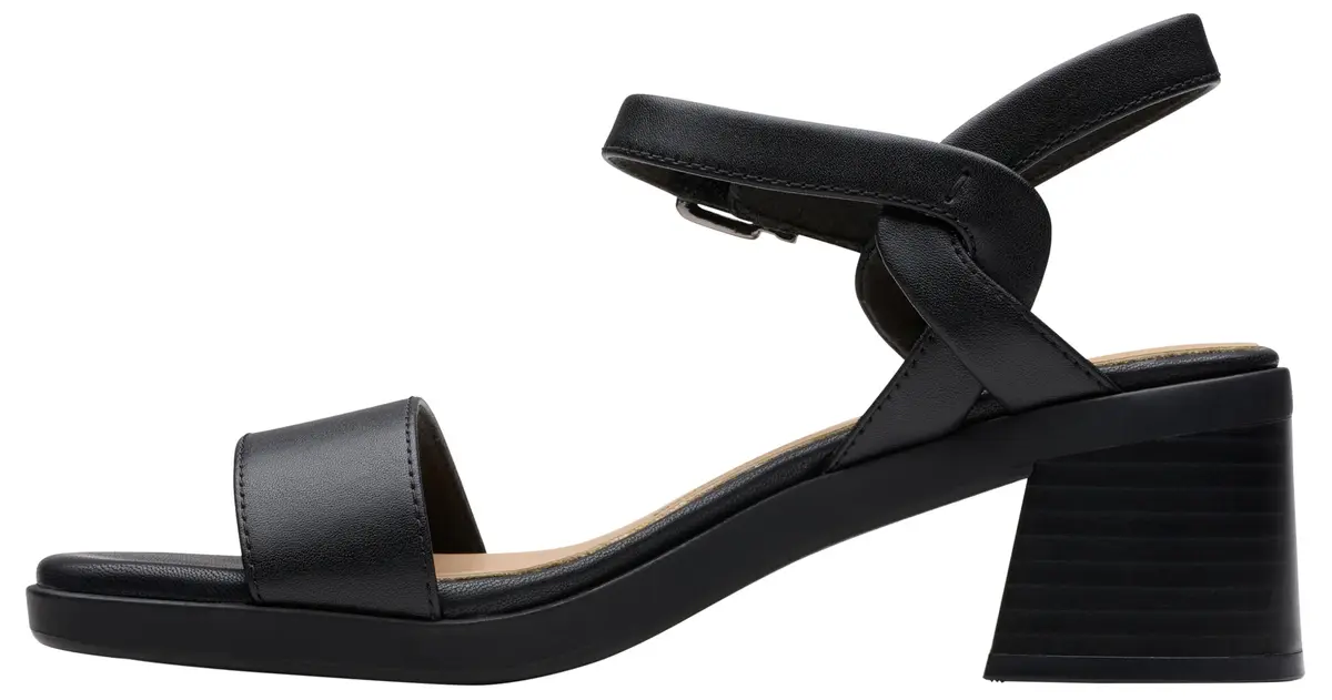 Clarks Women's Jaylan RaySandal Black Leather 6.5 | Classic Casual Comfort - view 2