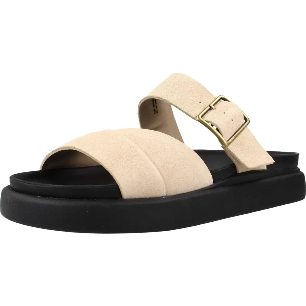 Clarks Women's Aristella MuleSandal Ecru Suede Size 7 | Classic Casual Comfort - main product image