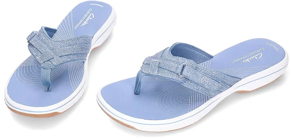Clarks Women's Breeze Sea Flip-Flops 5 US | Casual Comfort with Classic Style - view 2