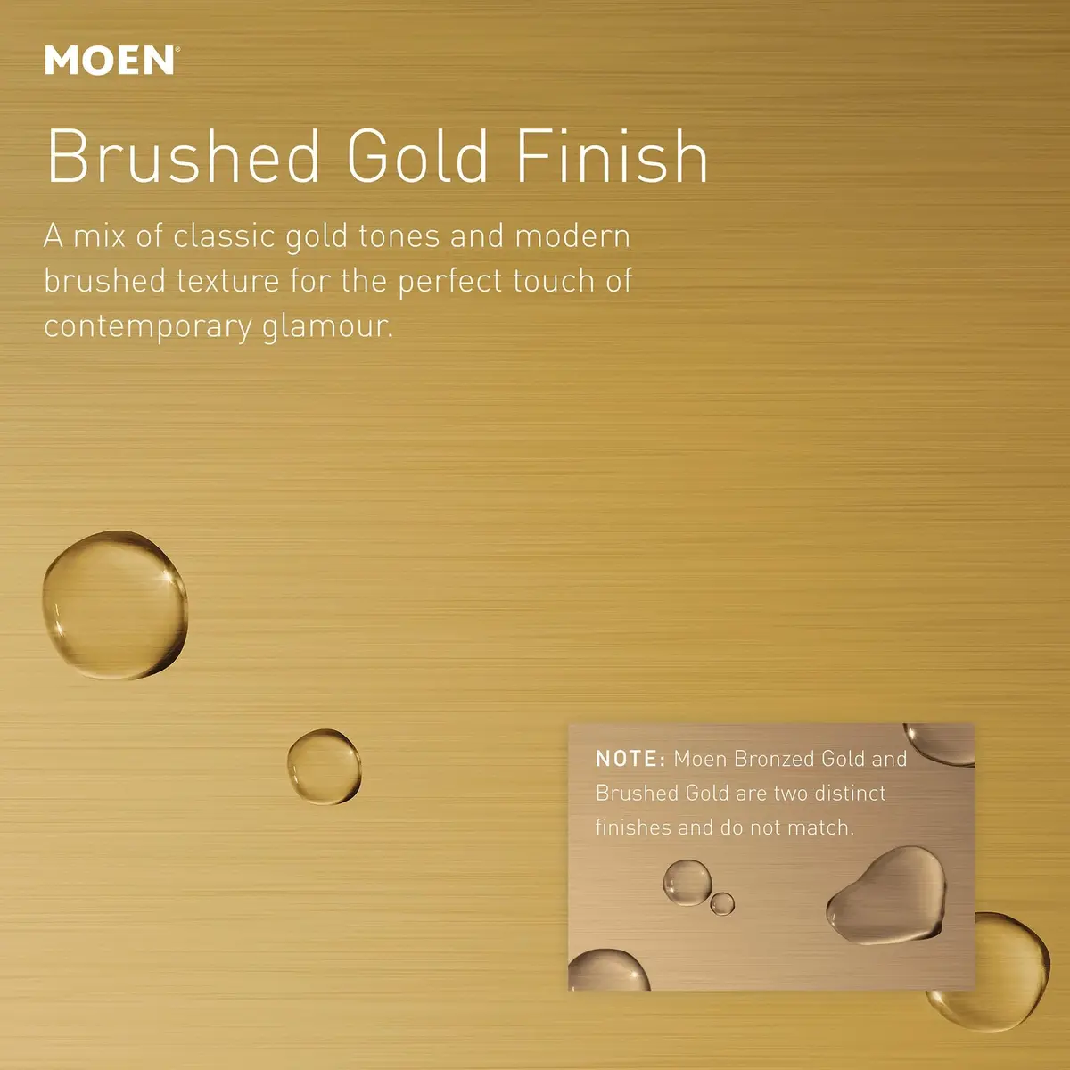 Moen 8-inch Wall Mount Curved Shower Arm with Flange, Brushed Gold | 20.3 cm (8 Inch) Curved Shower Arm - view 2
