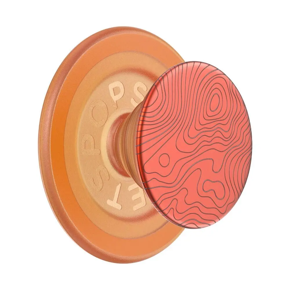 PopSockets Phone Grip for MagSafe Topo | Magnetic Magnetic Holder & Stand, Aluminum & Polycarbonate, Orange - view 4