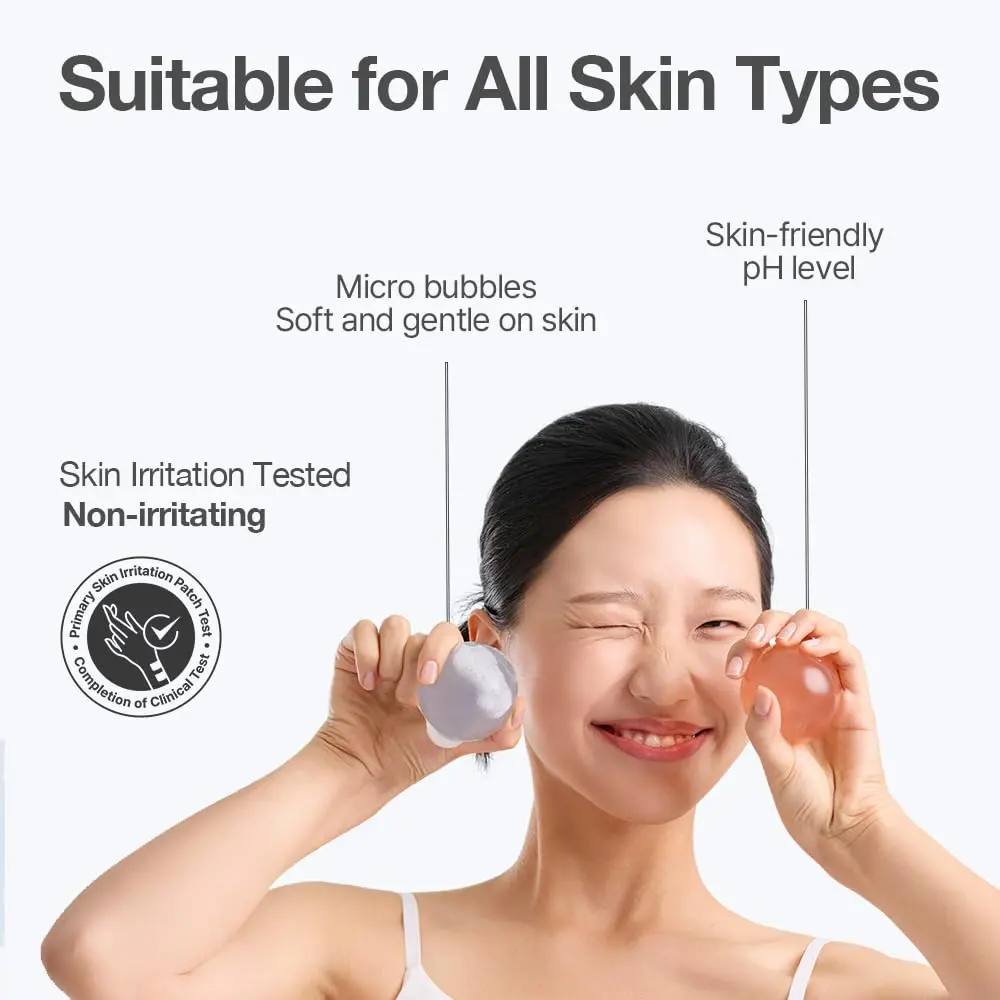 Naisture Be Bare Jelly Ball Cleanser for Dry & Sensitive Skin | Hydrating & Exfoliating Face Wash - view 7