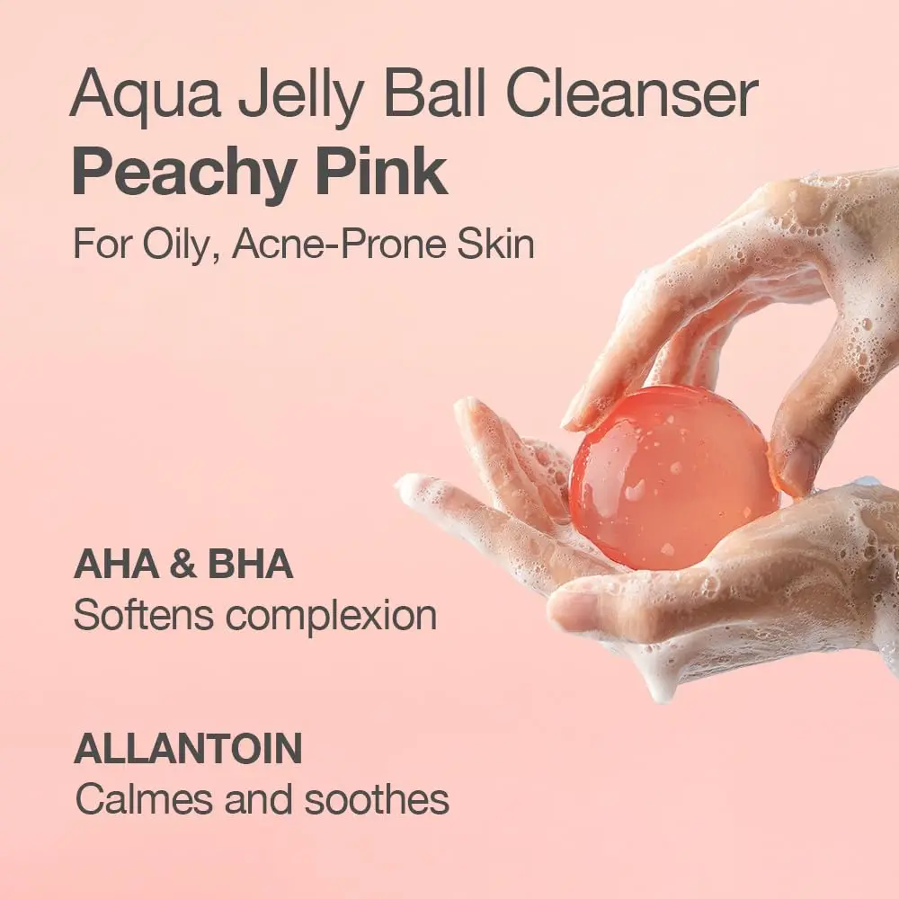 Naisture Be Bare Jelly Ball Cleanser for Dry & Sensitive Skin | Hydrating & Exfoliating Face Wash - view 2
