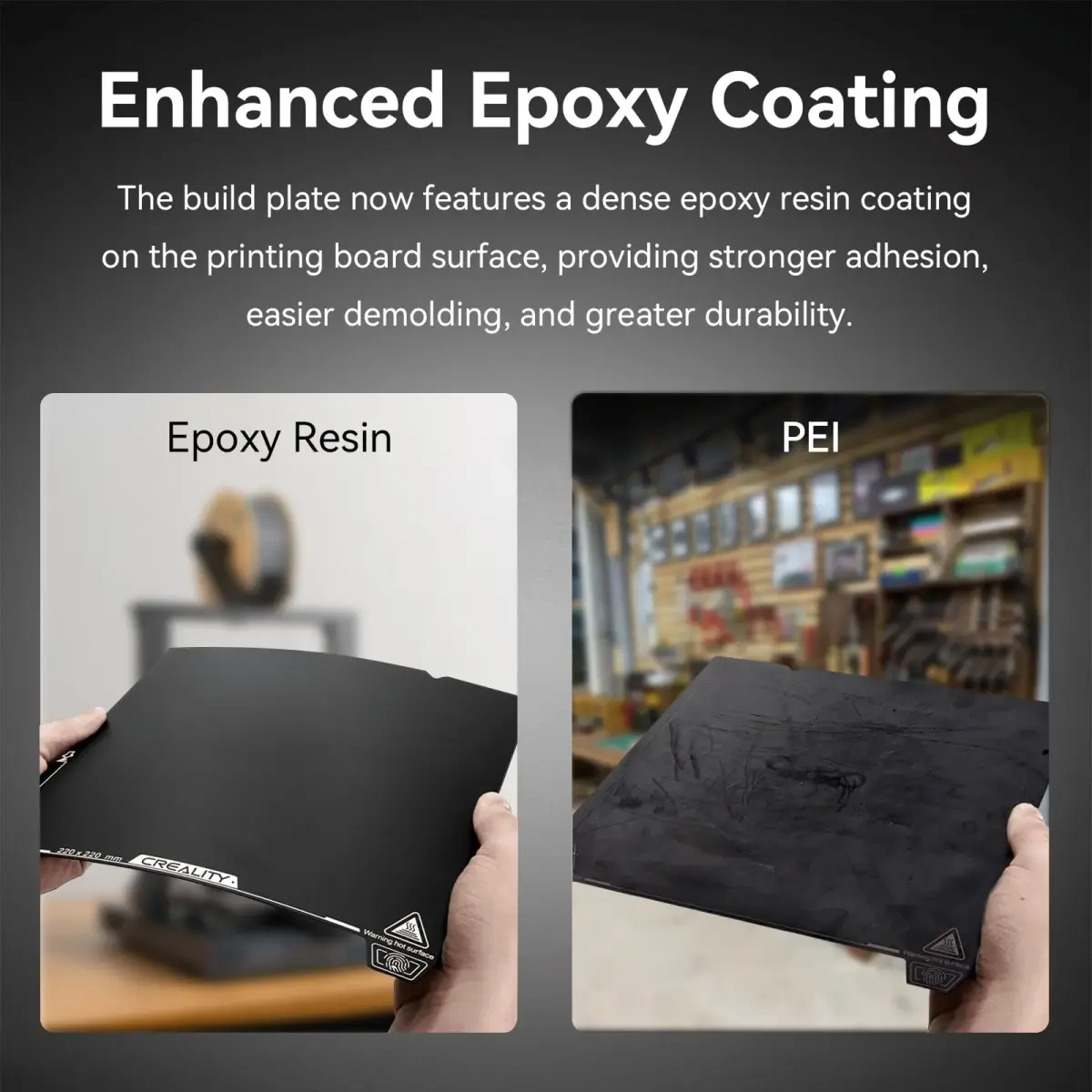 Creality Ender 3 V3 SE Build Plate 235x235mm Dual-Sided Epoxy Resin Coating Spring Steel Magnetic Platform Sheet | For Ender 3 V3 SE/KE/V2/K1/K1C/K1 SE Printers - view 4