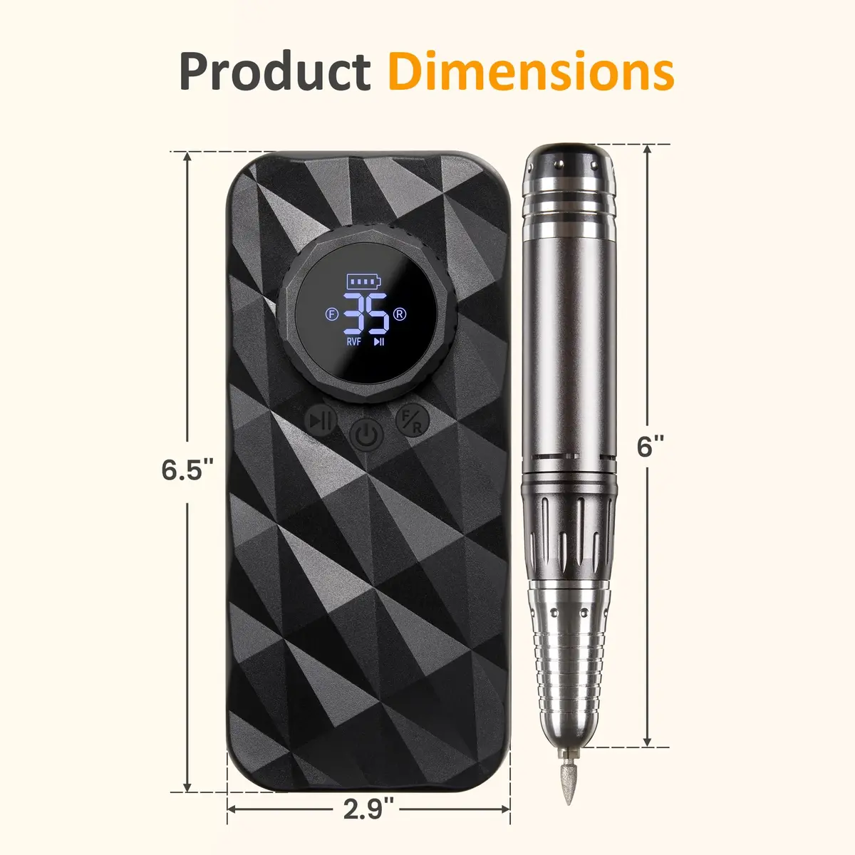 SUNVIVI Electric Nail Drill 40000RPM | Cordless & Rechargeable for Acrylic & Gel Nails - view 8