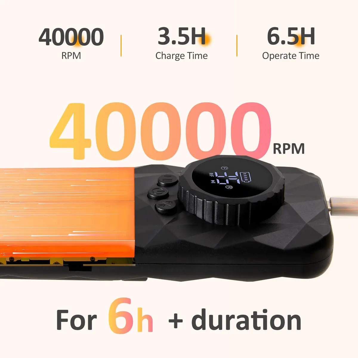 SUNVIVI Electric Nail Drill 40000RPM | Cordless & Rechargeable for Acrylic & Gel Nails - view 2
