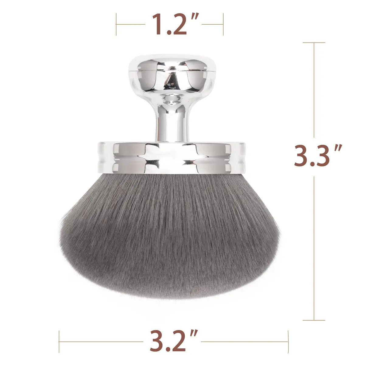 BABYSHEEP 3.2" Round Blend & Blur Extra Large Body Makeup Brush with Drawstring Bag | Flawless Self-Tanning Application - view 2