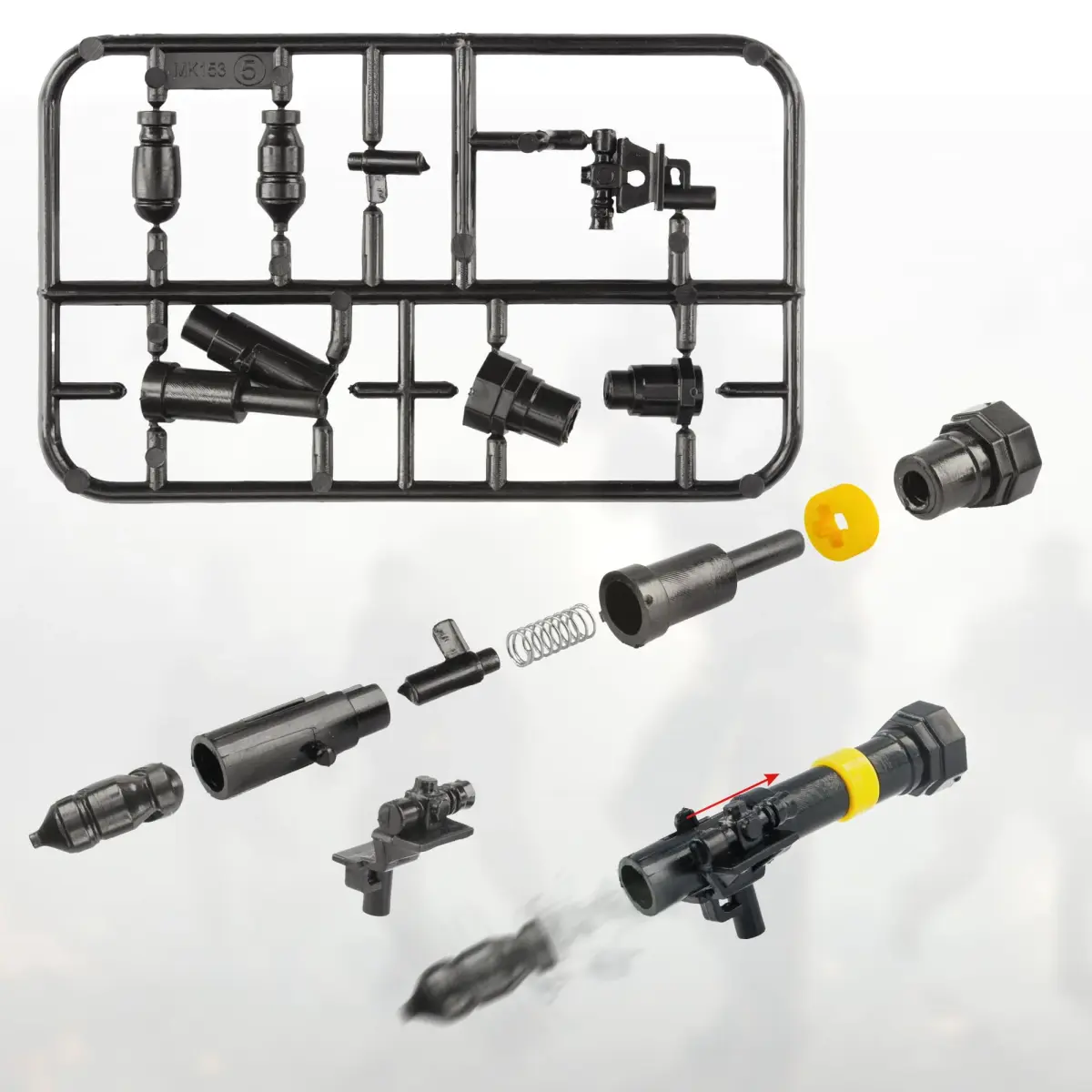 MaozyHomie 25-Piece Military Weapons Pack: 22 Guns, 2 Cannons, 1 Bazooka Building Blocks - view 3