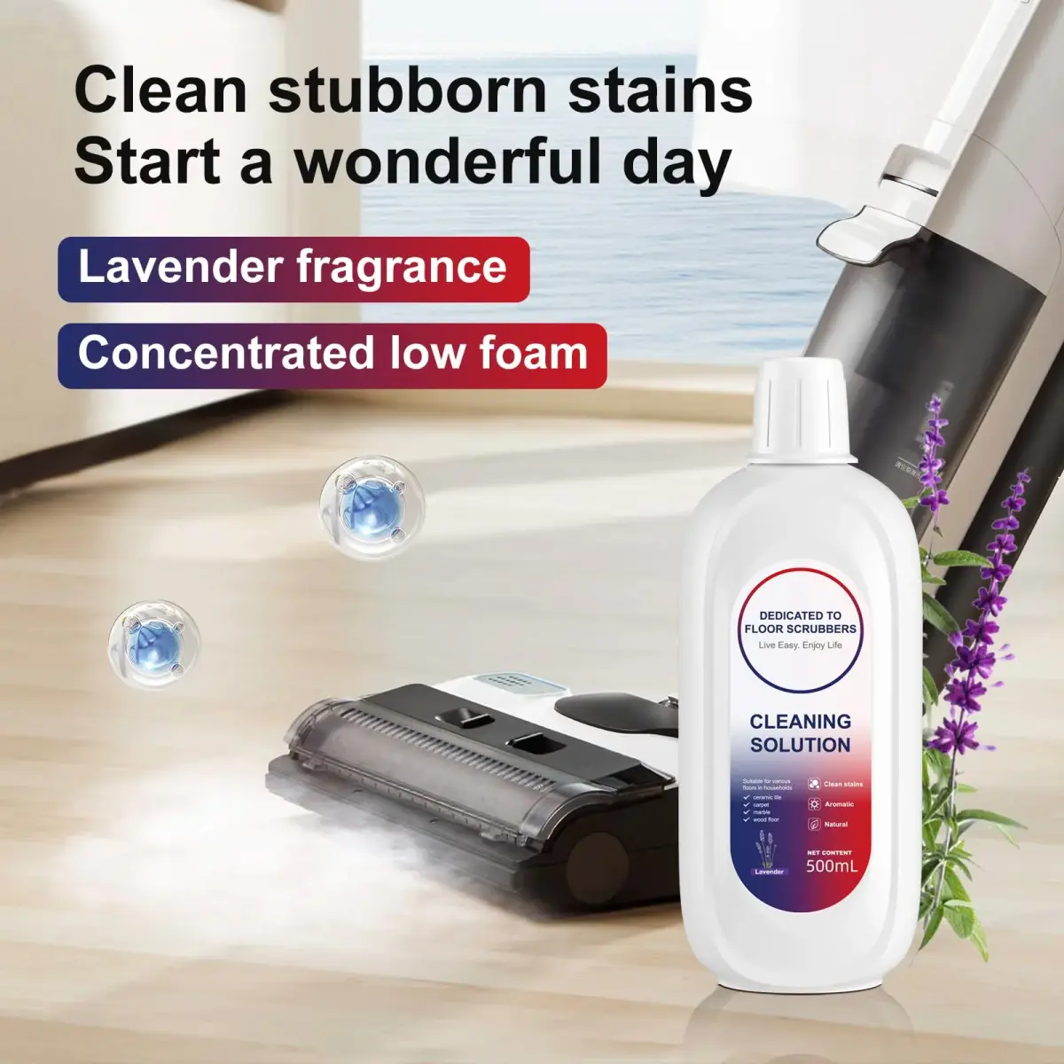 Nukisa Lavender Scent Floor Cleaning Solution 500ml (17.63 Fl Oz) | Concentrated Formula for Tineco Vacuums - view 6