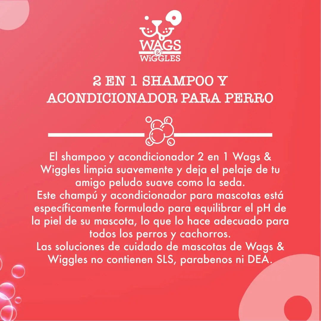 Wags & Wiggles Double Trouble 2-in-1 Dog Shampoo & Conditioner | Fruity Watermelon Scent, 946ml (32 Fl Oz) Pack of 2 - view 2