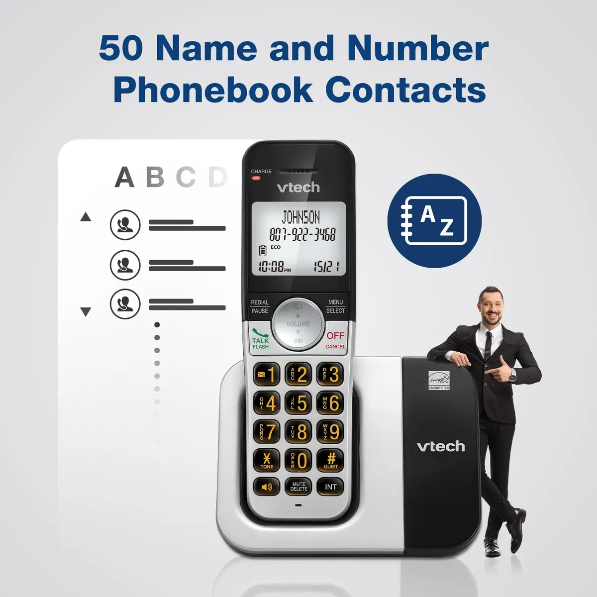VTech DECT 6.0 Cordless Phone 2-Handset System with Caller ID | Interference-Free Sound - view 9