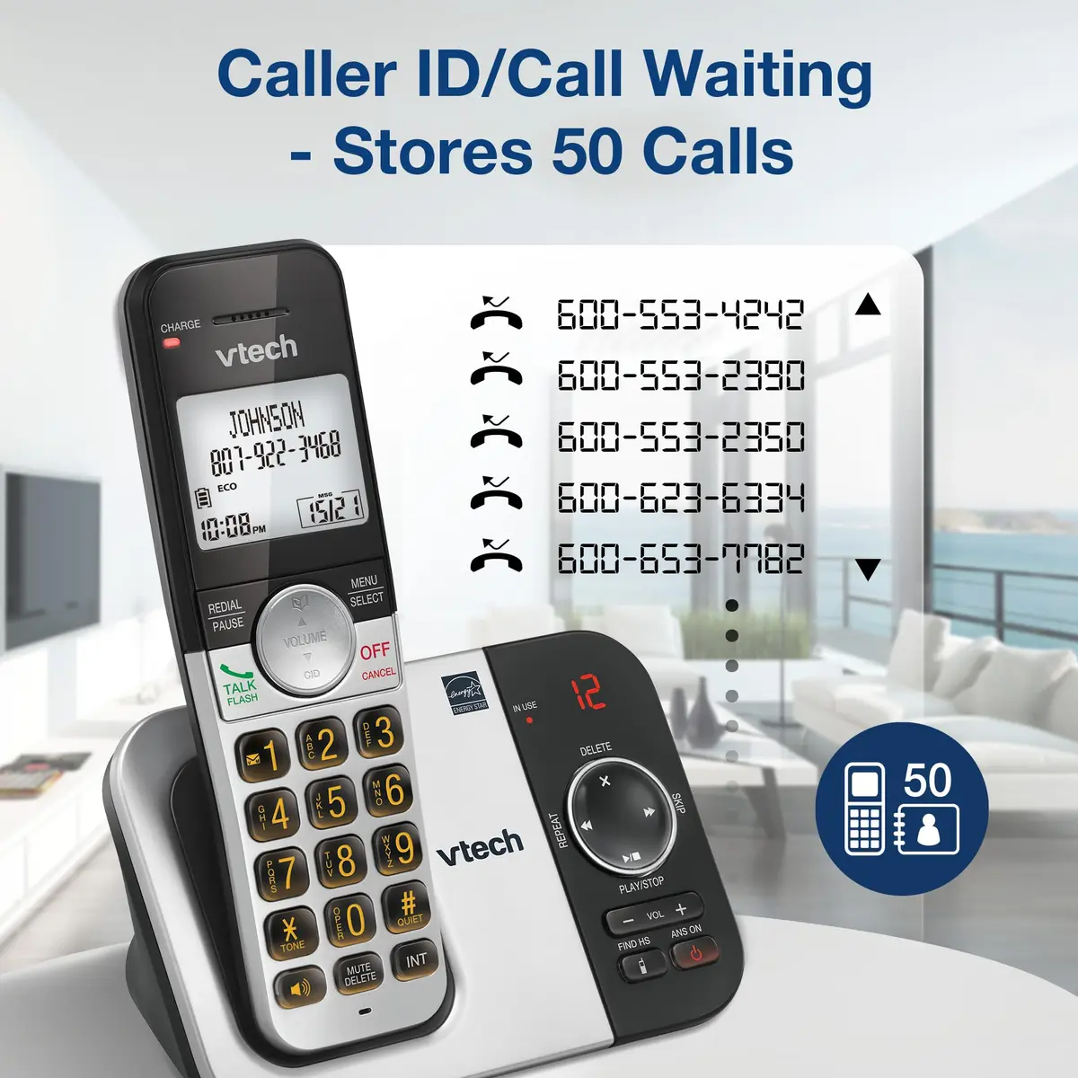 VTech VG232 Cordless Home Phone with Answering Machine, Large Backlit Display & Big Buttons | DECT 6.0 - view 6
