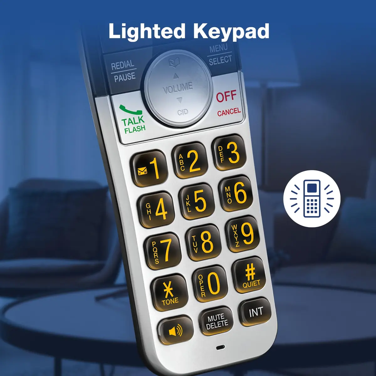 VTech VG232 Cordless Home Phone with Answering Machine, Large Backlit Display & Big Buttons | DECT 6.0 - view 7