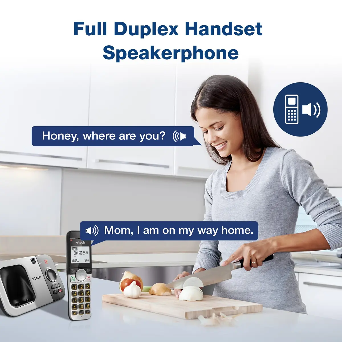 VTech VG232 Cordless Home Phone with Answering Machine, Large Backlit Display & Big Buttons | DECT 6.0 - view 4