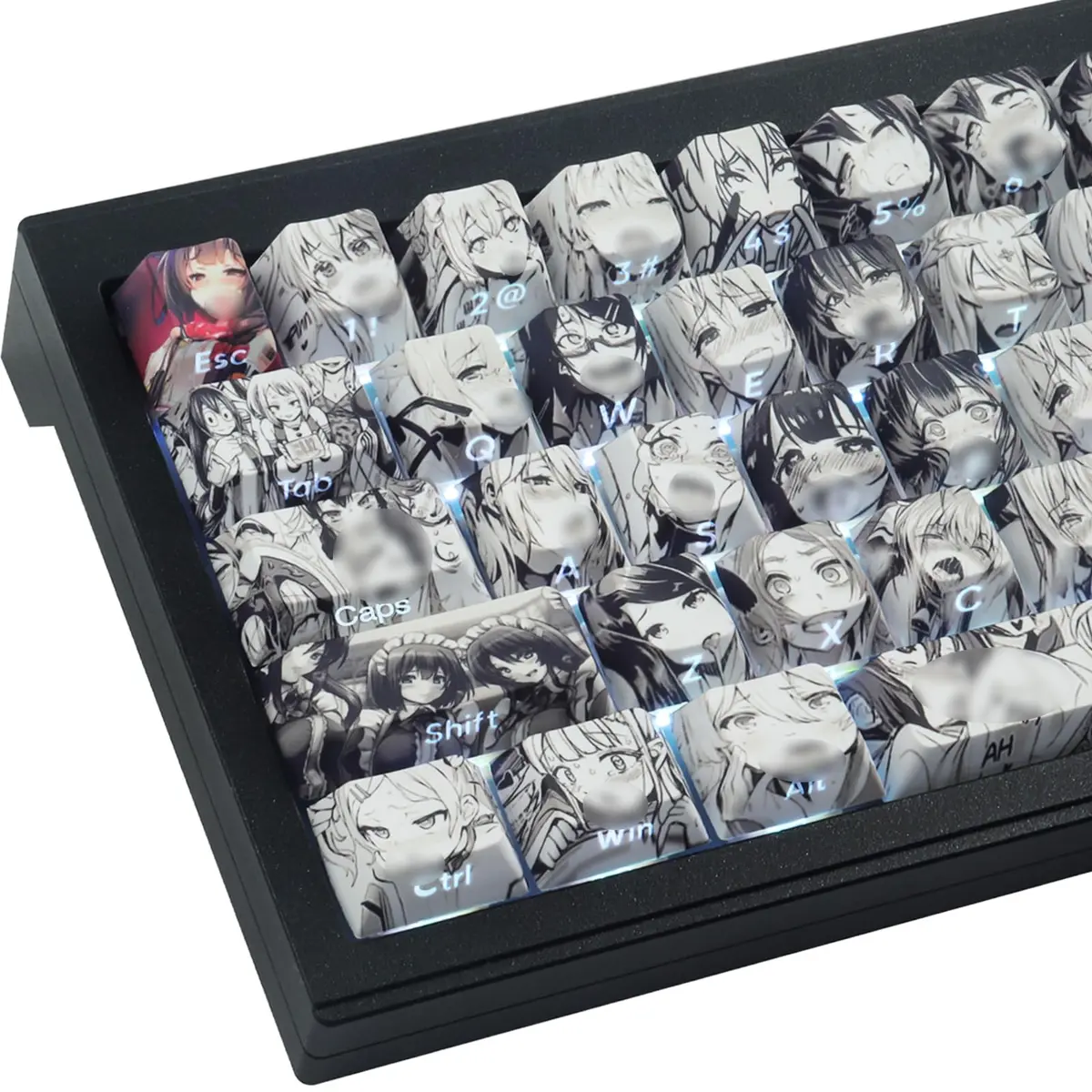 Tsungup Anime Keycaps-SidePrint Set, 129 Keys, PBT, Cherry Profile | Unique Light-Through Design - main product image